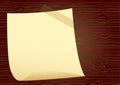 Notepaper on wood