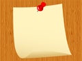 Notepaper on wood background