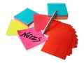 Notes block and silver pen Royalty Free Stock Photo