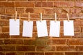 Notes on a Clothesline Royalty Free Stock Photo