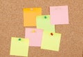 Notes On Cork Board Royalty Free Stock Photo