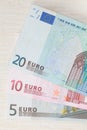 Banknotes of Euro. Royalty Free Stock Photo