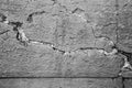 Notes into the gap of the stones at the wailing wall in black and white Royalty Free Stock Photo