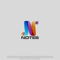 Notes icon abstract logo desingn