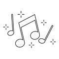 Notes icons vector. Music illustration sign. sound symbols. Royalty Free Stock Photo