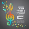 Notes Music Concert Banner Colorful Modern Musical Poster