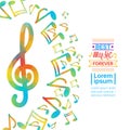 Notes Music Concert Banner Colorful Modern Musical Poster