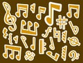 Notes music vector melody colorfull musician symbols sound notes melody text writting audio musician symphony