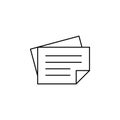 Notes, Notepad, Notebook, Memo, Diary, Paper Thin Line Icon Vector Illustration Logo Template. Suitable For Many Purposes. Royalty Free Stock Photo