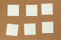 Notes reminders on the cork board Royalty Free Stock Photo