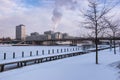 NOTHERN CITYSCAPE WITH INDUSTRIAL EXHAUST