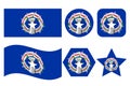 Nothern Mariana Islands flag simple illustration for independence day or election