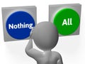 Nothing All Buttons Show Full Or Nill Royalty Free Stock Photo