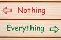 Nothing Everything Concept Royalty Free Stock Photo