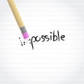 Nothing impossible on white paper. Royalty Free Stock Photo