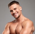 Nothing kills more doubt than confidence. Studio shot of a handsome young man posing against a grey background.