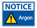 Notice Argon Symbol Sign Isolate On White Background,Vector Illustration