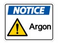 Notice Argon Symbol Sign Isolate On White Background,Vector Illustration Royalty Free Stock Photo