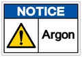 Notice Argon Symbol Sign, Vector Illustration, Isolate On White Background Label .EPS10