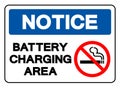 Notice Battery Charging Area Symbol Sign, Vector Illustration, Isolate On White Background Label. EPS10 Royalty Free Stock Photo