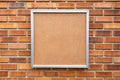 Notice Board on a Brick Wall for Office or Home Use Royalty Free Stock Photo