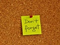 Notice board with sticky note pad Royalty Free Stock Photo