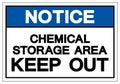 Notice Chemical Storage Area Keep Out Symbol Sign, Vector Illustration, Isolate On White Background Label. EPS10 Royalty Free Stock Photo