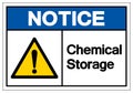 Notice Chemical Storage Symbol Sign ,Vector Illustration, Isolate On White Background Label. EPS10 Royalty Free Stock Photo