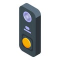 Notice control touch icon isometric vector. Door bell