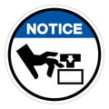 Notice Crush and Cutting Of Finger Hazard Symbol Sign, Vector Illustration, Isolate On White Background Label .EPS10
