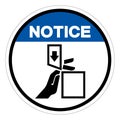 Notice Crush and Cutting Of Finger Hazard Symbol Sign, Vector Illustration, Isolate On White Background Label .EPS10