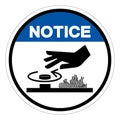 Notice Crush Hand Of Hot Rorating Hazard Symbol Sign, Vector Illustration, Isolate On White Background Label .EPS10
