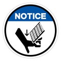 Notice Crush Hazard Symbol Sign, Vector Illustration, Isolate On White Background Label .EPS10