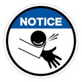 Notice Crush Hazard Symbol Sign, Vector Illustration, Isolate On White Background Label .EPS10