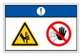 Notice Crush Hazard Symbol Sign, Vector Illustration, Isolate On White Background Label. EPS10
