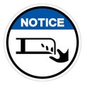 Notice Cutting Of Finger Hazard Symbol Sign, Vector Illustration, Isolate On White Background Label .EPS10