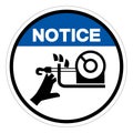 Notice Cutting Of Finger Hazard Symbol Sign, Vector Illustration, Isolate On White Background Label .EPS10