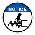 Notice Cutting of Fingers Or Hand Auger Symbol Sign, Vector Illustration, Isolate On White Background Label .EPS10