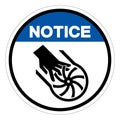 Notice Cutting of Fingers Impeller Blade Symbol Sign, Vector Illustration, Isolate On White Background Label .EPS10