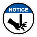 Notice Cutting of Fingers Straight Blade Symbol Sign, Vector Illustration, Isolate On White Background Label .EPS10