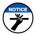 Notice Cutting of Fingers Symbol Sign, Vector Illustration, Isolate On White Background Label .EPS10