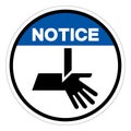 Notice Cutting Hand Hazard Symbol Sign, Vector Illustration, Isolate On White Background Label .EPS10