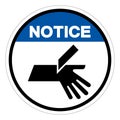 Notice Cutting Hand Symbol Sign, Vector Illustration, Isolate On White Background Label .EPS10