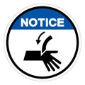 Notice Cutting Hand Symbol Sign, Vector Illustration, Isolate On White Background Label .EPS10