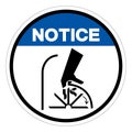 Notice Cutting Hazard Symbol Sign, Vector Illustration, Isolate On White Background Label .EPS10