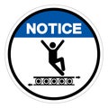 Notice Do Not Climb On Conveyor Symbol Sign, Vector Illustration, Isolate On White Background Label .EPS10