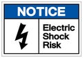 Notice Electric Shock Risk Symbol Sign, Vector Illustration, Isolate On White Background Label .EPS10 Royalty Free Stock Photo