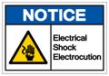 Notice Electrical Shock Electrocution Symbol Sign, Vector Illustration, Isolate On White Background Label .EPS10 Royalty Free Stock Photo