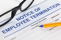 Notice of employee termination Royalty Free Stock Photo