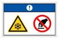 Notice Extremely Cold Surface Do Not Touch Symbol Sign, Vector Illustration, Isolate On White Background Label. EPS10